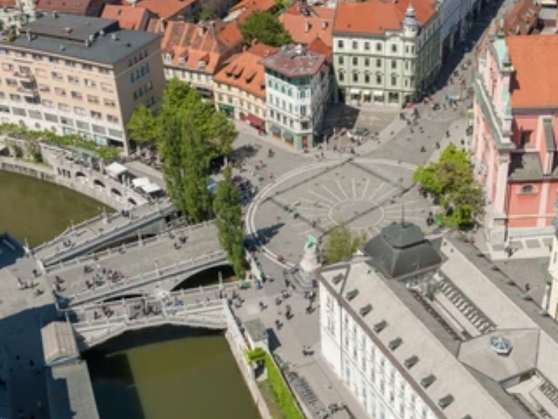 Die Dreifachbrücke in Ljubljana